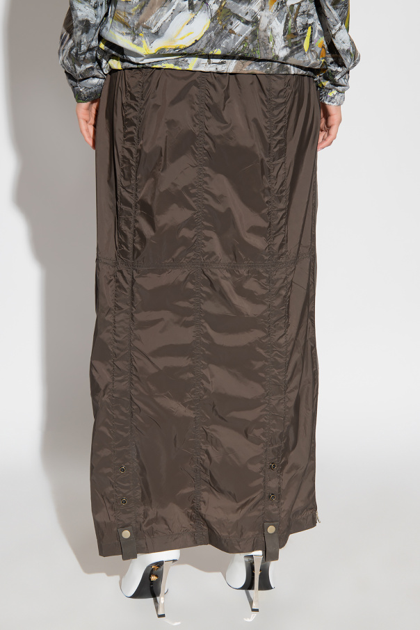 ◆DIESEL◆ O Crab Skirt Khaki Brown A087920BIAM937 A087920BI O-CREP Woman: Long skirt with cargo pockets | Diesel